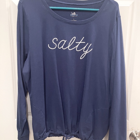 Belle by Kim Gravel Tops - Belle Beach by Kim Gravel French Terry drawstring top